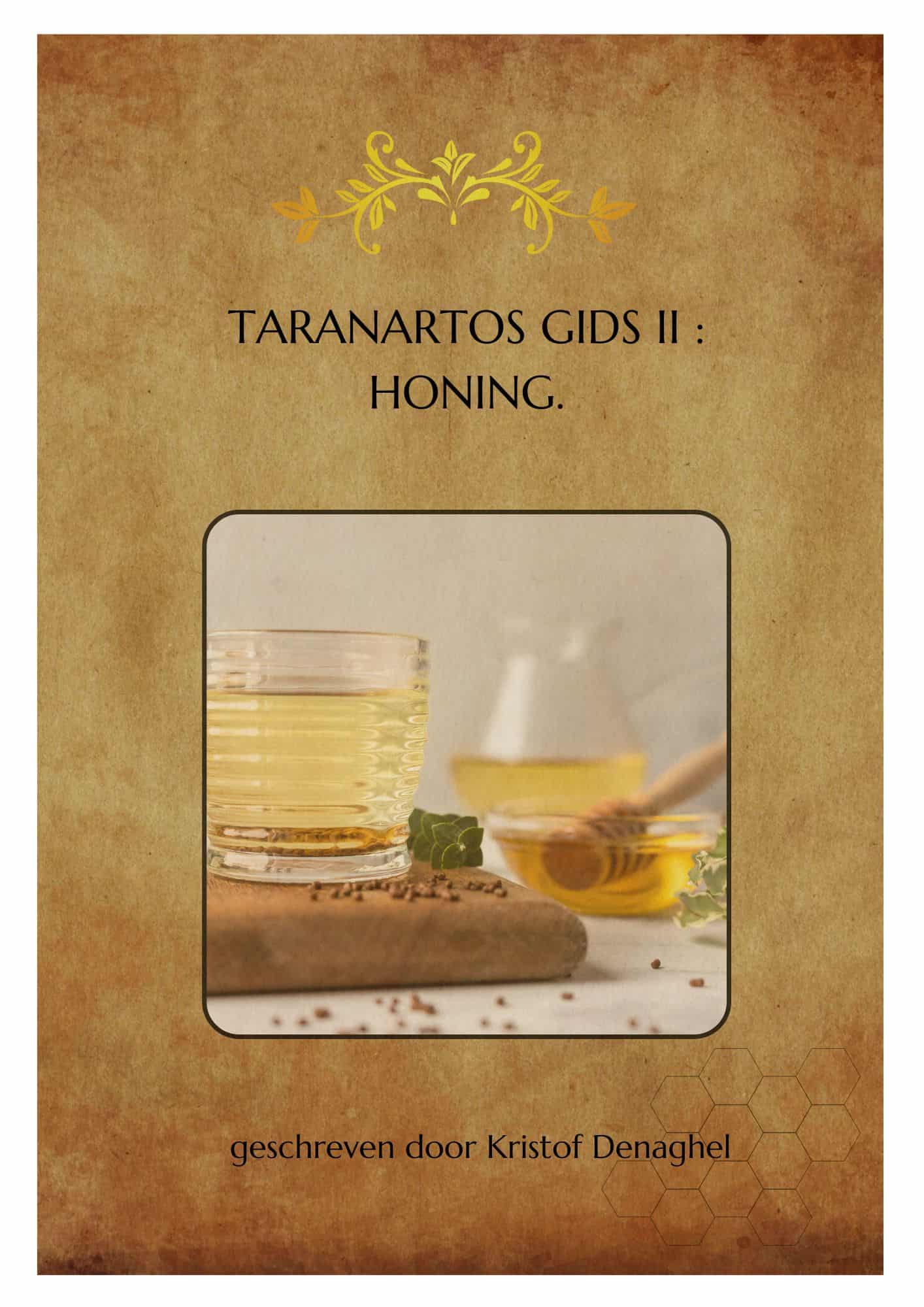 Amber honingstroop in glazen pot en honingpot met houten lepel, natuurlijk honing product, gezonde voedingsmiddel, bijenwas ingrediënten, Taranartos promotie, bio honing, ambachtelijk gemaakt.