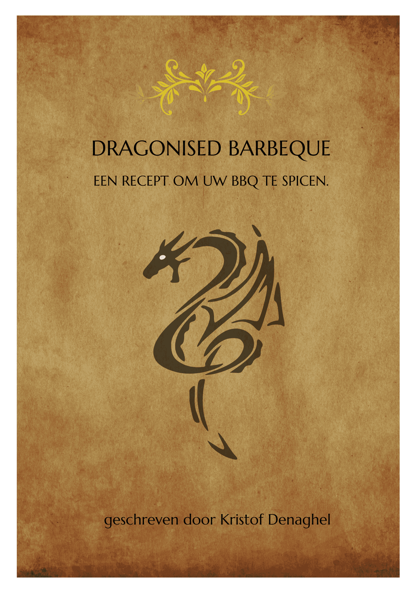 Krachtige afbeelding van een barbecute omhoog gekomen uit een vlam, met een oriëntatie op BBQ recepten en grillkunst, passend bij Taranartos.