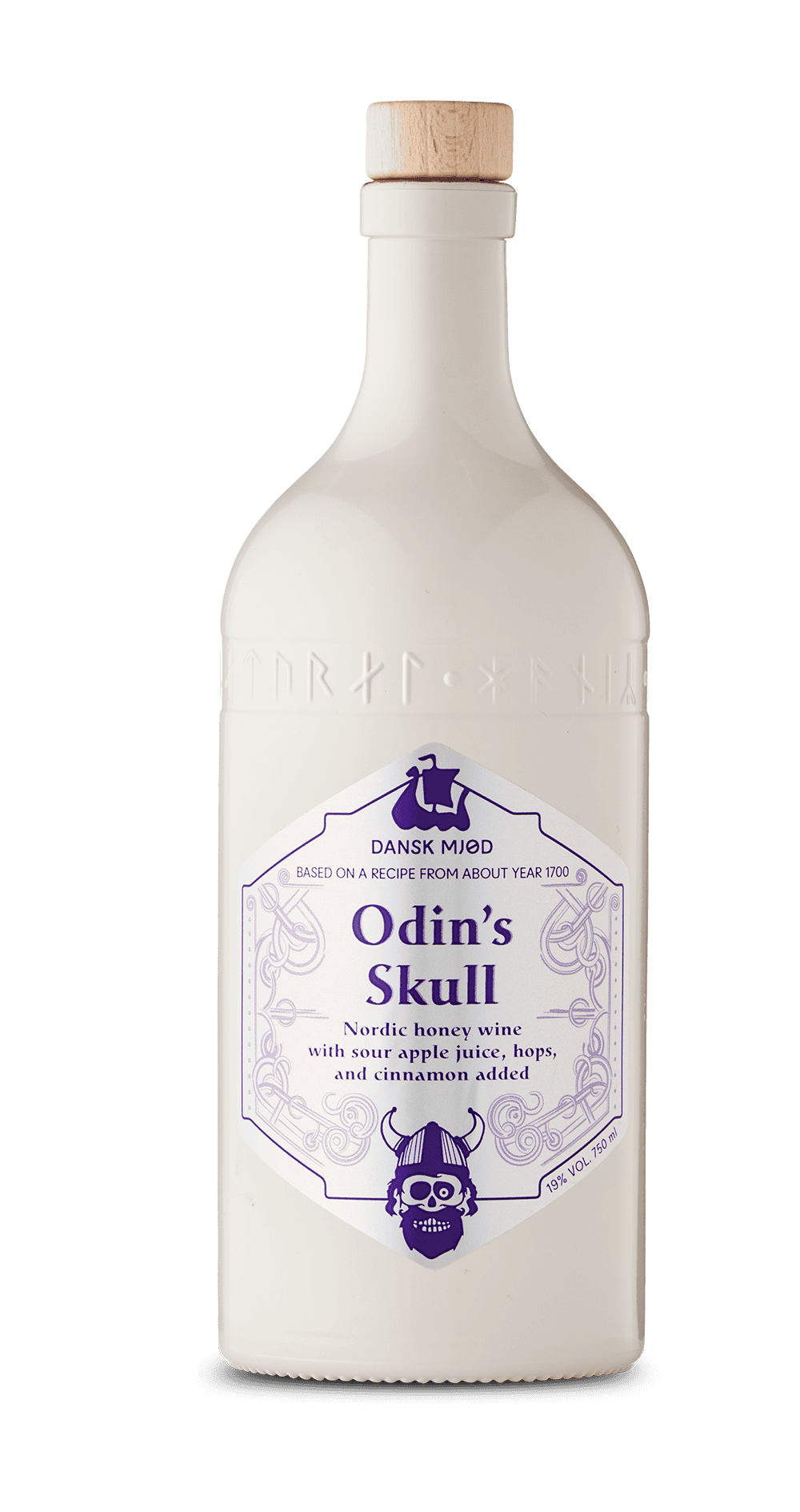 Odin's Skull Nordic honingwijn met fruitige appel- en kaneelsmaken, gebaseerd op een traditioneel recept uit 1700, perfect voor ambachtelijke Scandinavische dranken en speciale gelegenheden.