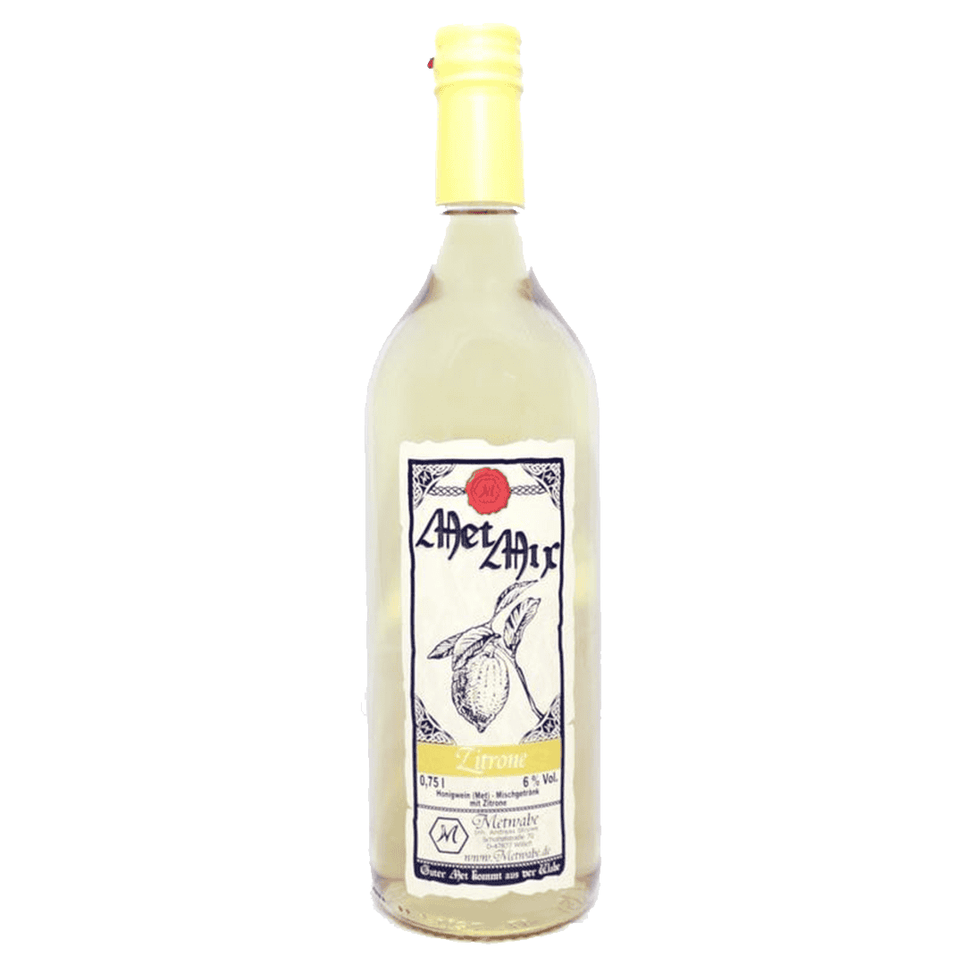 Verlichte citroenzironenlikeur in een heldere fles, gemaakt door Taranartos met natuurlijke ingrediënten en lokaal geproduceerd.