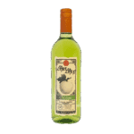 Vlierbes likeur in groene wijnfles, met smaak van melon en 6,5% alcohol, geproduceerd door Metnabw in België.