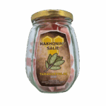 Zoete honing salie in glazen pot, ambachtelijk bereid met natuurlijke ingrediënten, ideaal voor koken en gezondheidsvoordelen, afkomstig van Taranartos, specialist in natuurlijke honingproducten uit België.