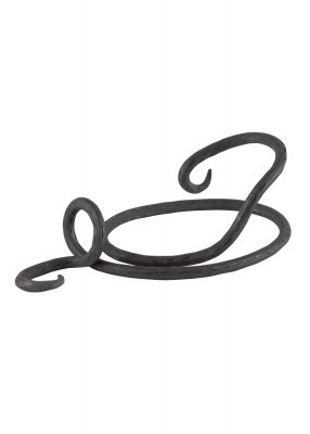 Decoratief smeedijzeren haak, uniek handgemaakt metalen muurhaak voor interieurdecoratie en functioneel gebruik.