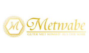Dezelfde logo afbeelding van Taranartos met merknaam Metnwabe en slogan "Guter mit komt uit der Wabe".
