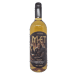 Geurige honingwijn met Viking-illustratie op etiket, verfrist en zoet, perfect voor liefhebbers van ambachtelijke honingwijnen en Scandinavisch geïnspireerd genieten.