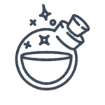 Rubarij met magische effecten, illustratie voor creatieve ontwerpen en magie thema, gericht op fantasy en betovering.